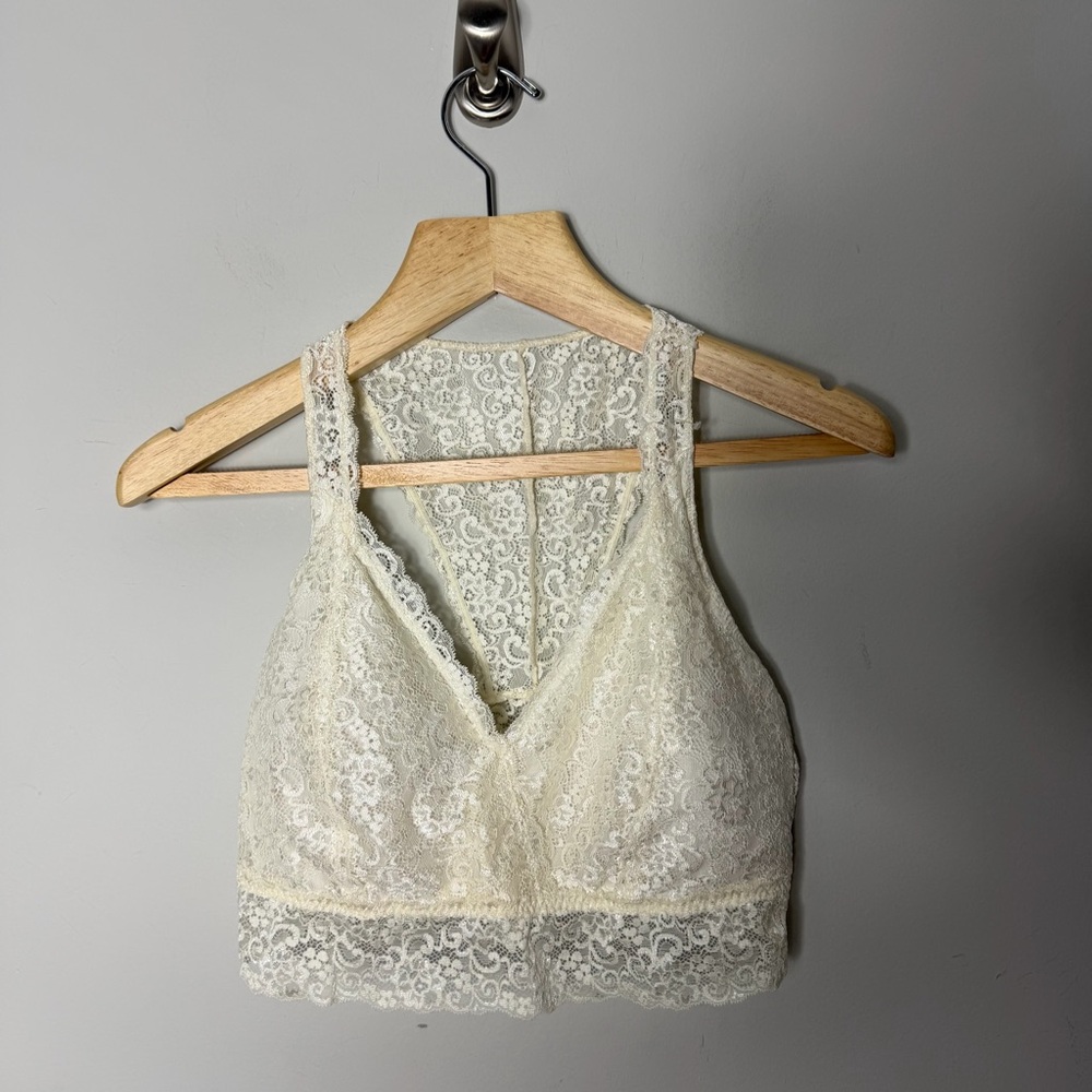 Soma Cream Lace Bralette Bra Removable Pads Size XXL 466